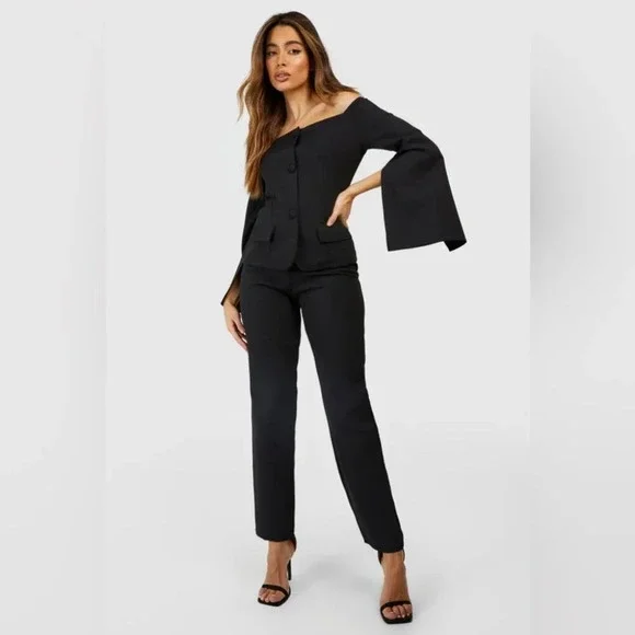 BOOHOO black trousers dress pants - Picture 2 of 5